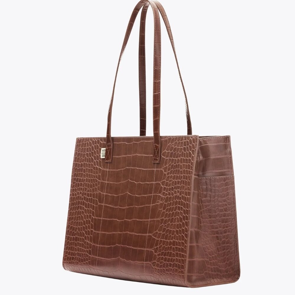 BEIS The Work Tote in Maple Croc